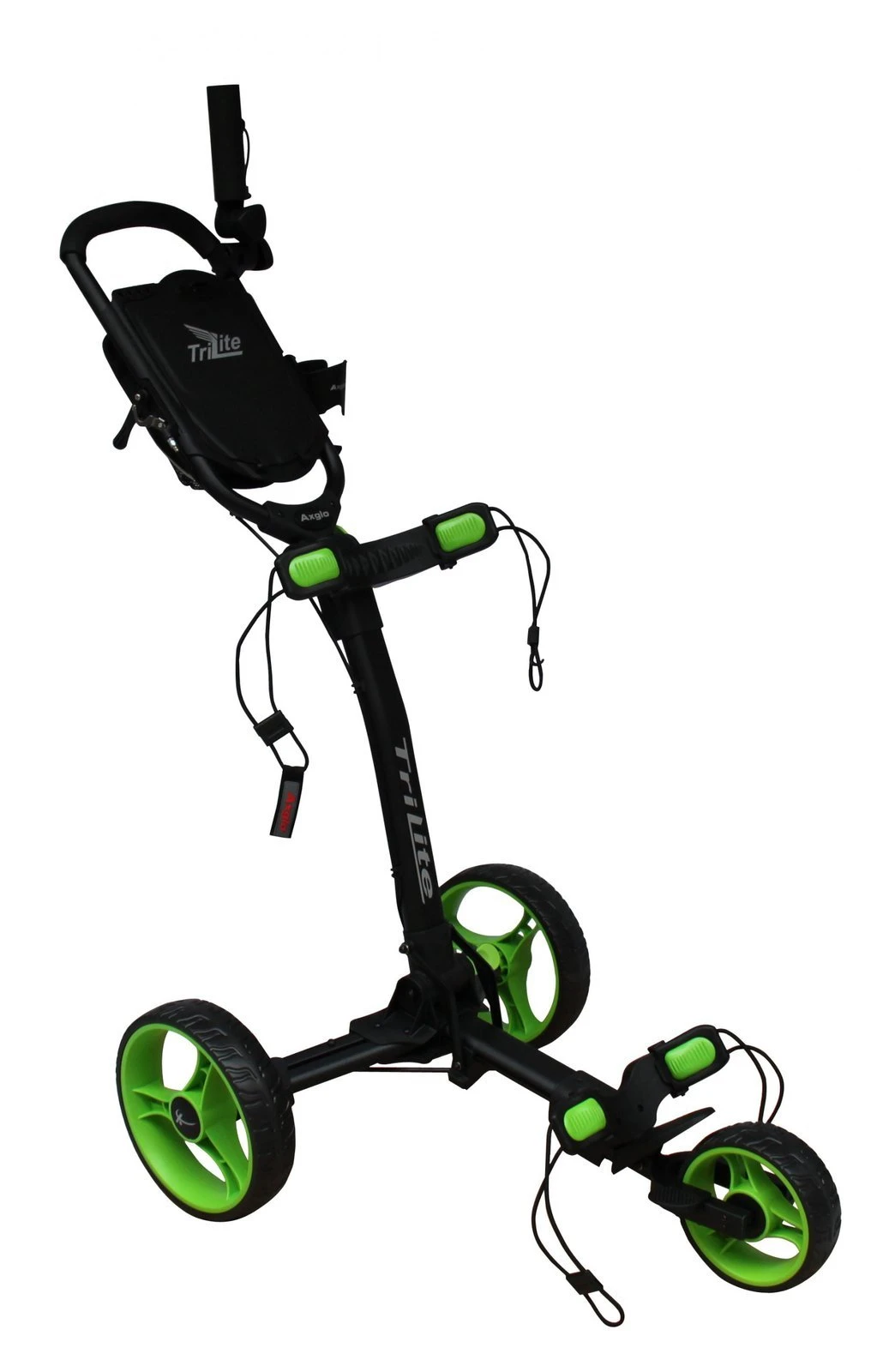 Axglo TriLite 3 Wheel Golf Trolley | Black/Green 5 Axglo TriLite 3 Wheel Golf Trolley | Black/Green - Image 3