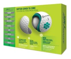 TaylorMade Soft Response Golf Balls | White -Golf World Sales TM22BAL TA508 N7640701 SoftResponse WHT GLB dz Tray v3