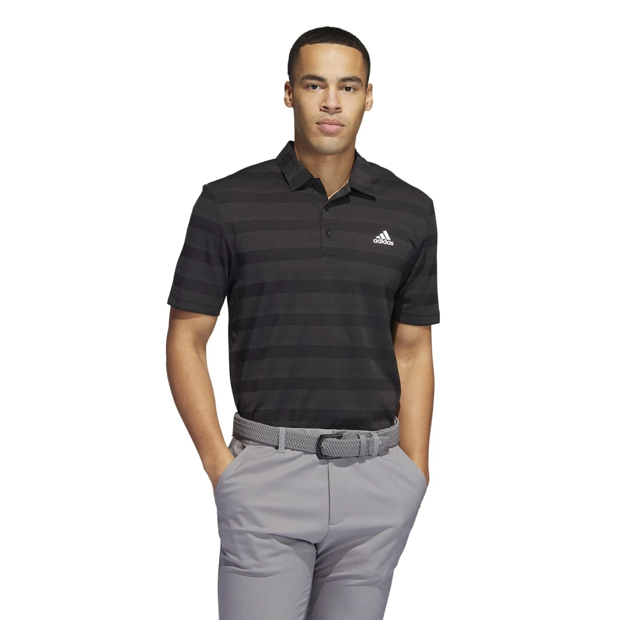 Adidas 2-Colour Stripe Golf Polo Shirt HI5180 6 Adidas 2-Colour Stripe Golf Polo Shirt HI5180 - Image 4